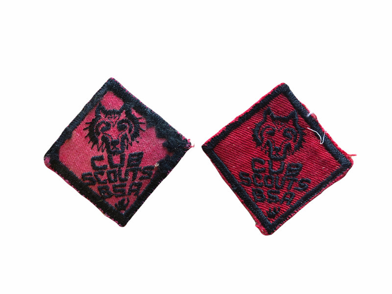 Boy Scouts Cub Scouts of America Rank Insignia Patch Wolf 1950-1960s Twill Black 1