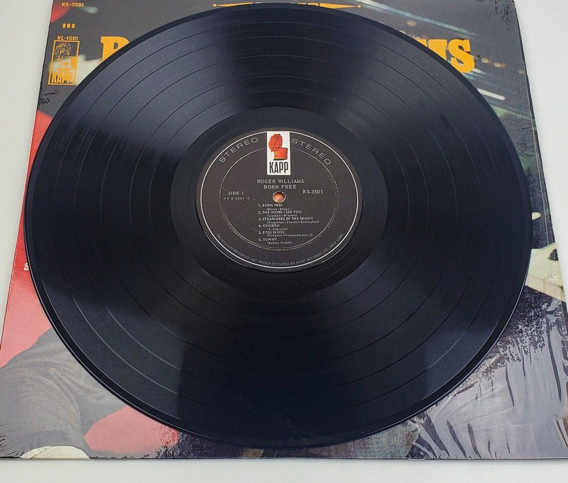Roger Williams Born Free 33 RPM LP Record Kapp Records 1966 In Shrink KS-3501 5