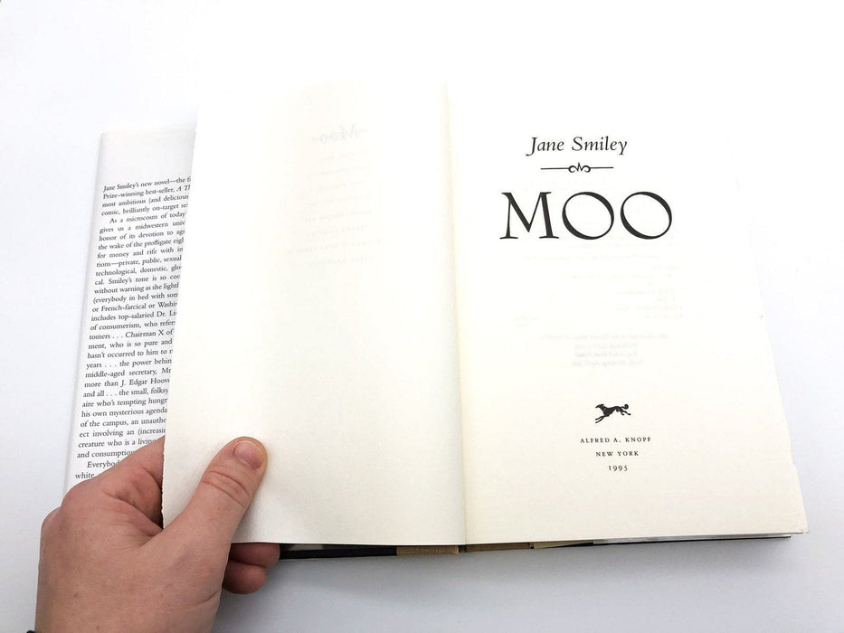 Moo Jane Smiley 1995 Alfred A. Knopf First Edition 6th Print Hardcover 7