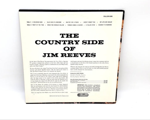 Jim Reeves The Country Side Of Jim Reeves LP Record RCA 1962 CAS-686 2