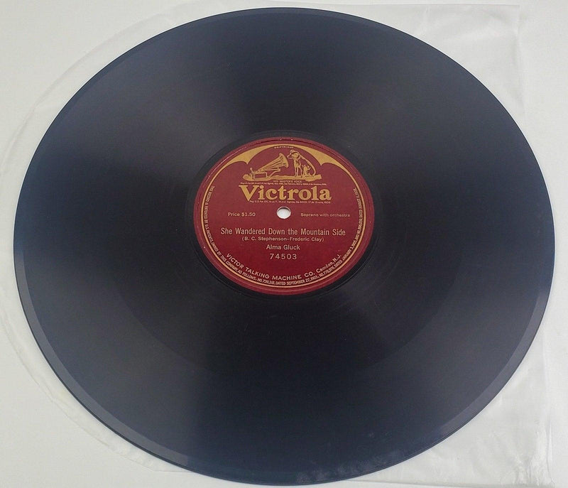 Alma Gluck She Wandered Down The Mountain Side 78 RPM Single Sided Record 1916 2