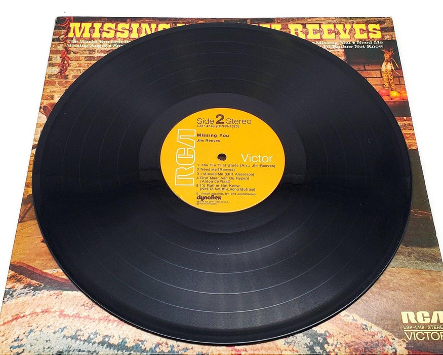 Jim Reeves Missing You 33 RPM LP Record RCA Victor 1972 LSP-4749 6
