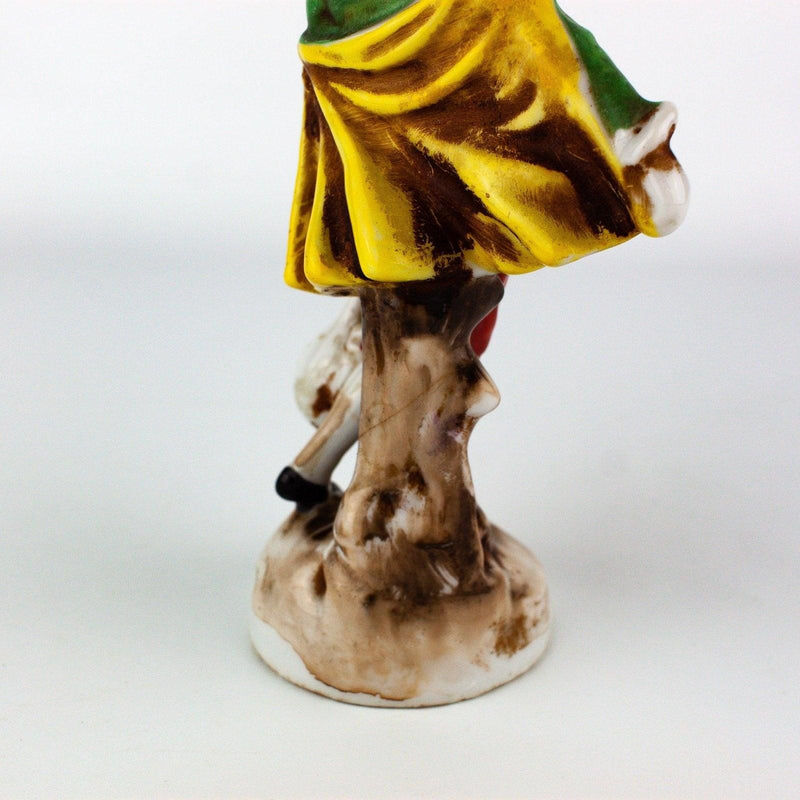 Occupied Japan Colonial Victorian Man w/ Cape & Instrument 6 Inches 7