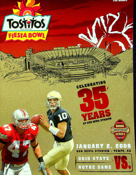 Tostitos Fiesta Bowl Program 2006 Ohio Buckeye OSU Vs. Notre Dame Fighting Irish