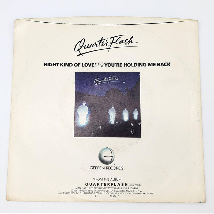 Quarterflash Right Kind Of Love Single Record Geffen 1982 7-29994 2