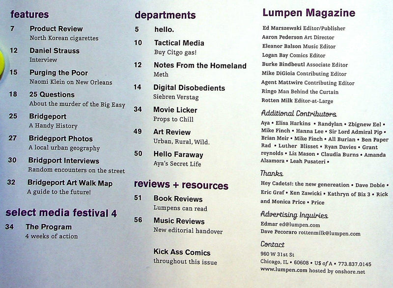 Lumpen Magazine 2005 # 97 Daniel Strauss, North Korean Cigarettes 2