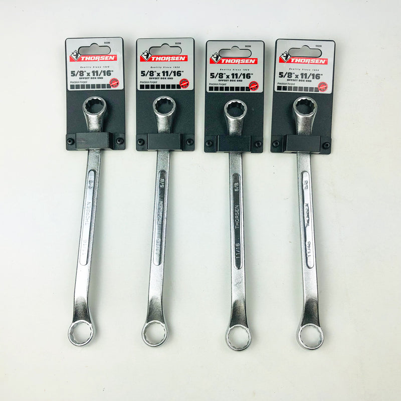 4ct 5/8 x 11/16 Wrench Double Offset Box End 12 Point SAE Precision Forged New