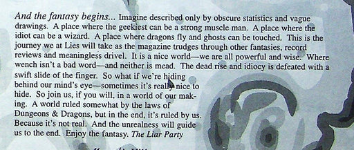 Lies Magazine 1997 # 15 Albuequerque, NM Fantasy Zine 2