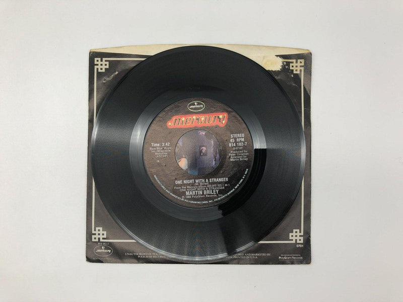 Martin Briley One Night With a Stranger Record 45 Single 814 182-7 Mercury 1983 3