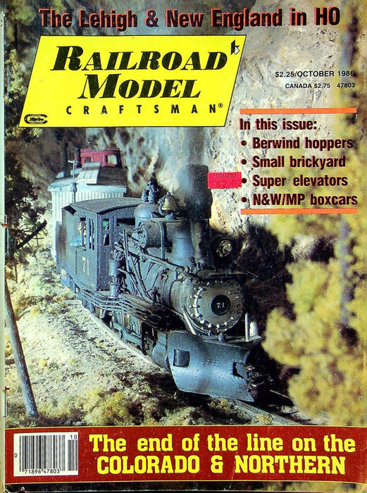 Railroad Model Craftsman Magazine October 1986 Vol 55 No 5 Colorado & Northern