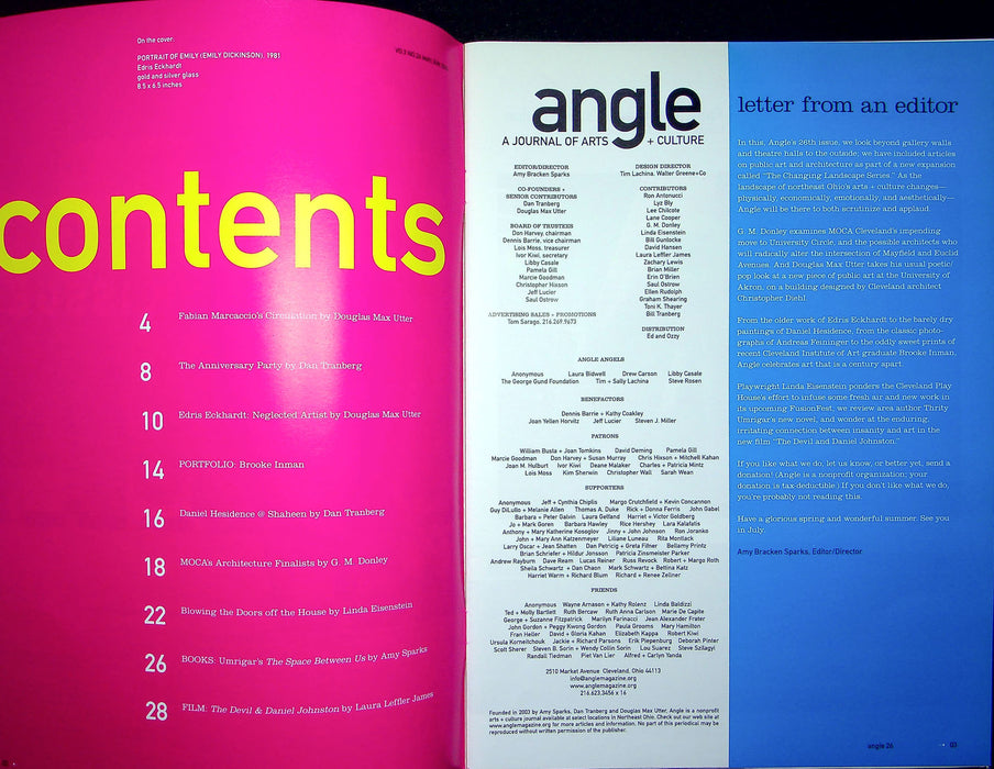 Angle Magazine May-June 2006 Edris Eckhardt Artist Paint Fabian Marcaccio Mural