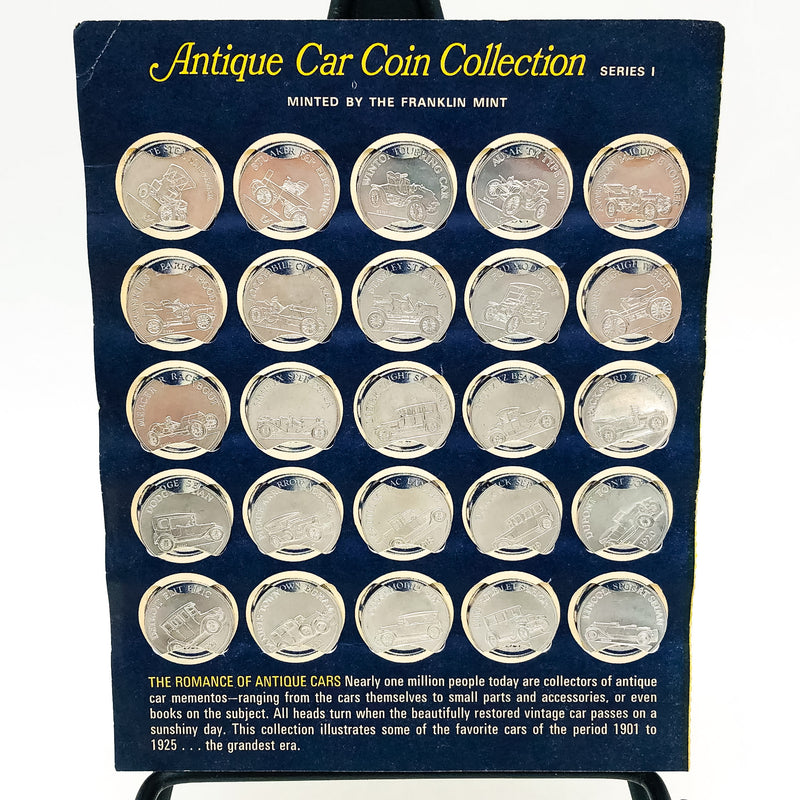 Sunoco Aluminum Antique Car Coin Collection Series 1 Franklin Mint 1901-1925
