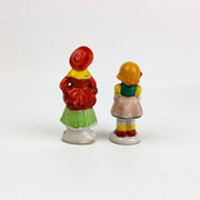 Occupied Japan Figurine Colonial Lady Dutch Girl Holding Baby Doll 3.5 Inches 3