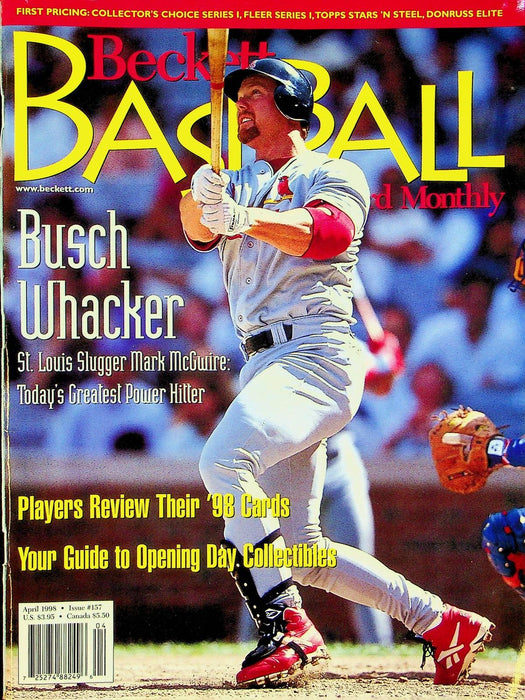 Beckett Baseball Magazine April 1998 # 157 Mark McGuire Cardinals Barry Bonds 1
