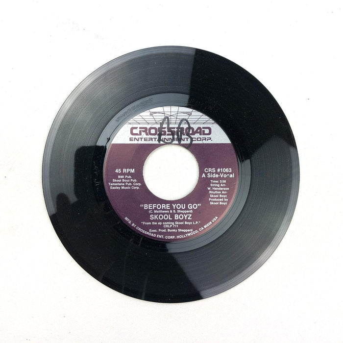 Skool Boyz Before You Go + Instrumental 45 RPM 7" Single Crossroad 1983 3