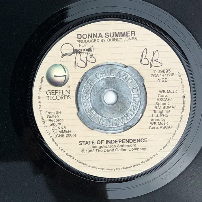 Donna Summer State of Independence / Love Is Just a Breath Away 45 RPM 7" Single 4