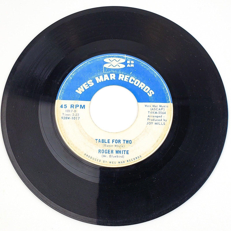 Roger White Thanks For The Heartaches 45 RPM Single Record Wes Mar 1966 1