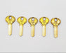 5x Corbin 8687C R2 Key Blanks Brass Nickel Plated USA Made Vintage NOS 3