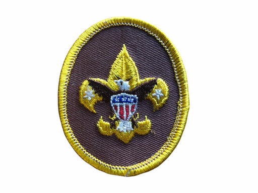 Boy Scouts of America BSA Tenderfoot Rank Patch 1970s Oval Eagle Glue on Back 2