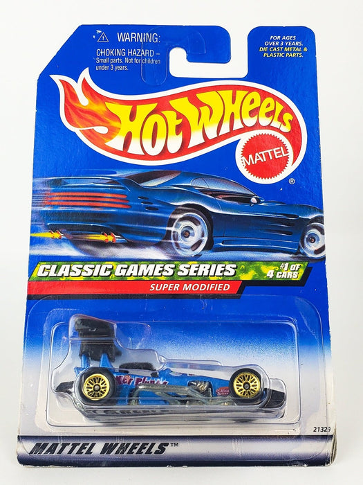 Hot Wheels 1999 Blue Super Modified KerPlunk Classic Games 1/4 21329 1