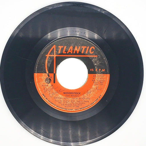Crosby, Stills, Nash & Young Woodstock Record 45 Single Atlantic Records 1970 1