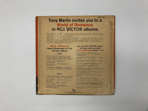 Tony Martin World of Romance Record 45 RPM EP SPA-7-39 RCA Victor 1957 Sample 2