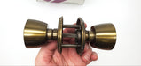 Falcon Door Knob Passage Latch Antique Brass US6 Beverly B 101 2-3/4in BS NOS 3