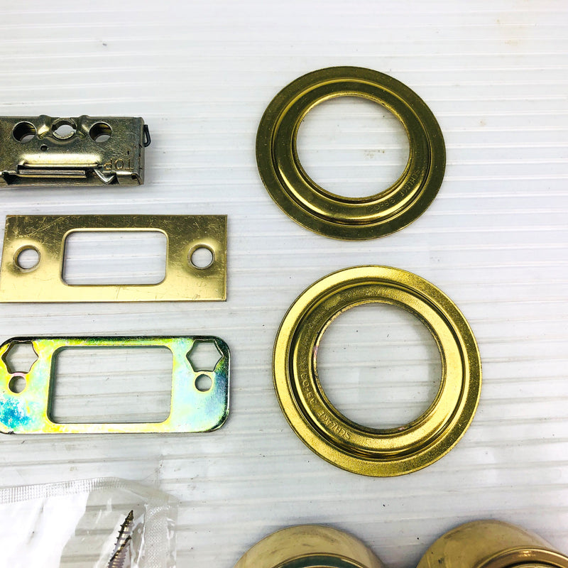 Schlage Double Cylinder Deadbolt B162N-605 Bright Brass 12-237 Latch New NOS