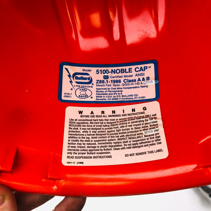 Bilsom Safety Cap Hard Hat Face Shield Pro System Bullard 5100-Noble Missing