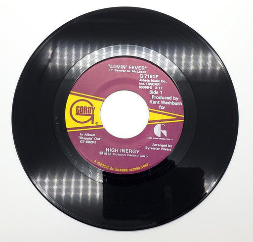 High Inergy Lovin' Fever 45 RPM Single Record Gordy 1978 G 7161F 1
