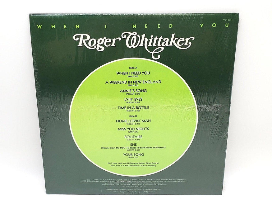 Roger Whittaker When I Need You 33 RPM LP Record RCA Victor 1979 AFL1-3355 2