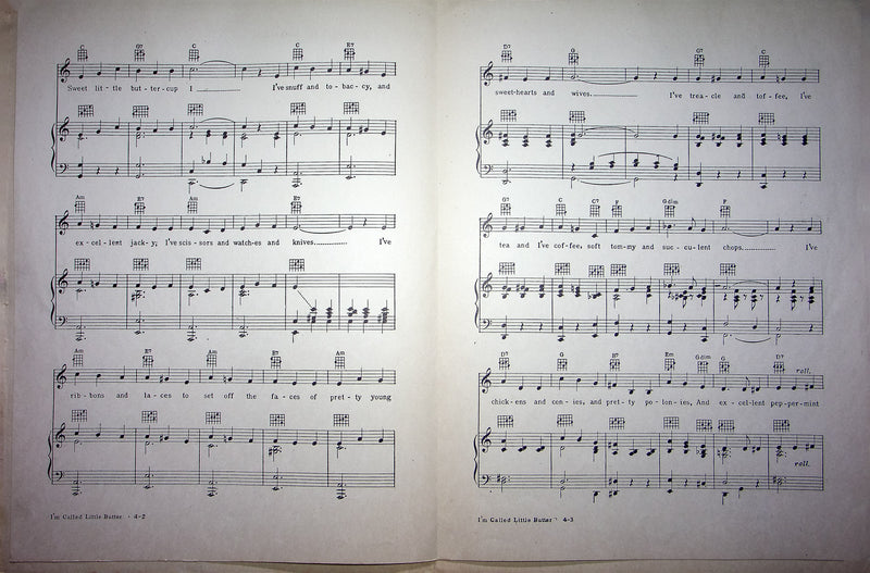 Vintage Sheet Music I'm Called Little Buttercup Pinafore 1936 Arthur Sullivan 4