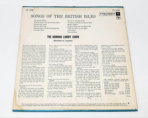 Norman Luboff Choir Songs Of The British Isles LP Record Columbia 1959 CL 1348 2