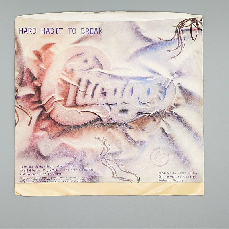 Chicago Hard Habit To Break Single Record Warner Bros. 1984 9 29214-7 2