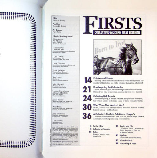 Firsts Magazine August 1993 Vol 3 No 7/8 Collecting Dick Francis 2