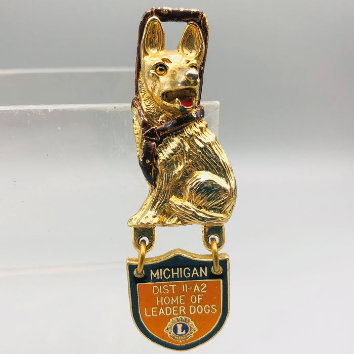 Vintage Lions Club Lapel Pin Pinback District 11-A2 Leader Dogs Home Michigan