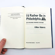 I'd Rather Be In Philadelphia Hardcover Gillian Roberts 1992 Amanda Pepper 7