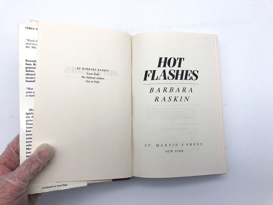 Hot Flashes Barbara Raskin 1987 St Martins Press First Edition Hardcover 7