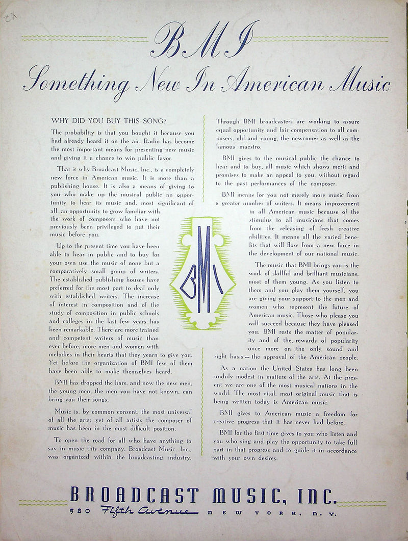 Sheet Music The Same Old Story Michael Field Newt Oliphant 1940 Broadcast Music 3