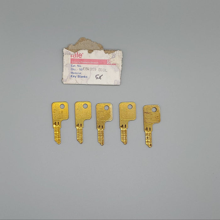 5x Yale EB1019 Key Blanks B10L Keyway Solid Brass 4 Pin NOS 3