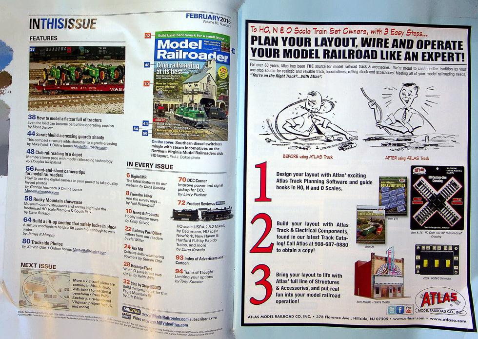 Model Railroader Magazine February 2016 Vol 83 No 2 Club Railroading At Its Best