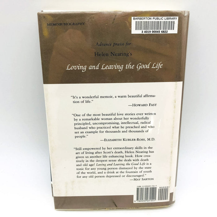 Loving And Leaving The Good Life HC Helen Nearing 1992 New England 1st Edition 2