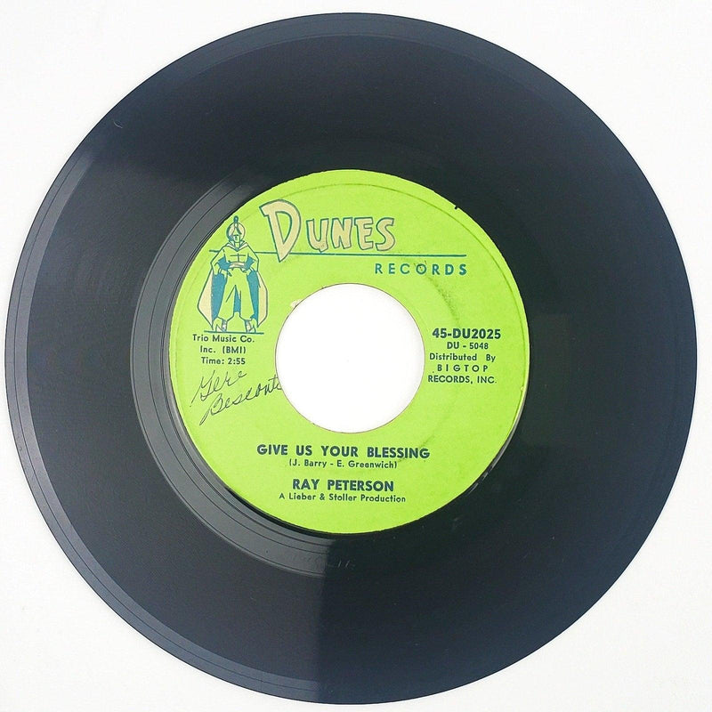 Ray Peterson Give Us Your Blessing Record 45 RPM Single Dunes Records 1963 1