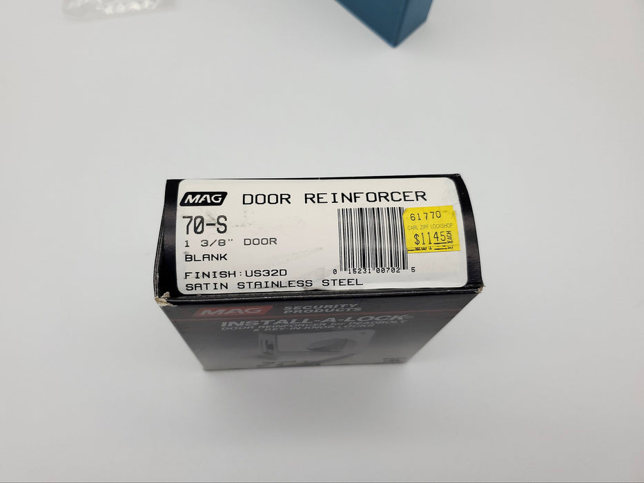 MAG Door Reinforcer Satin Stainless Steel US32D 70-S 1-3/8" DR NOS