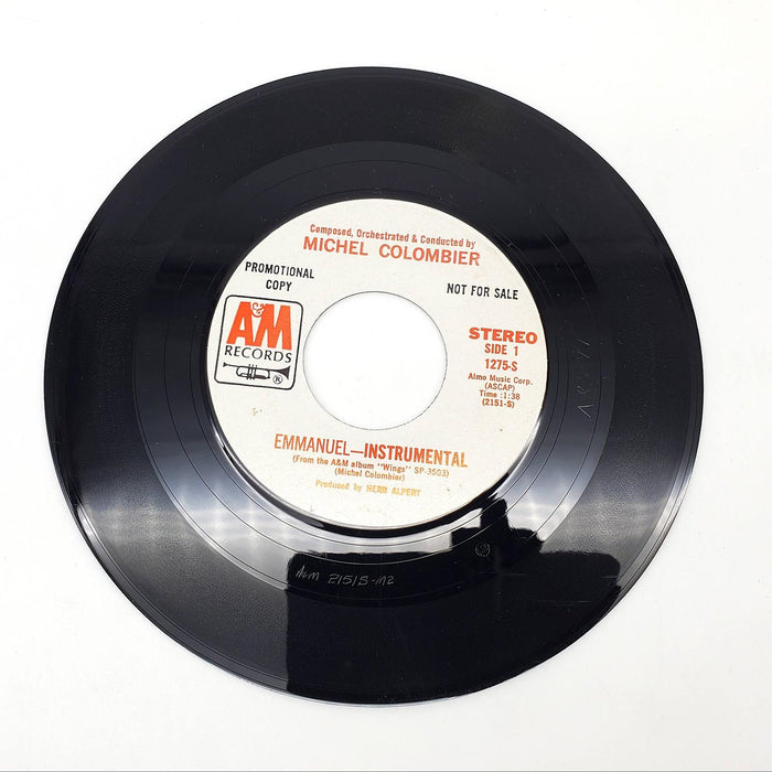 Michel Colombier Emmanuel - Instrumental Single Record A&M 1971 1275-S PROMO 1