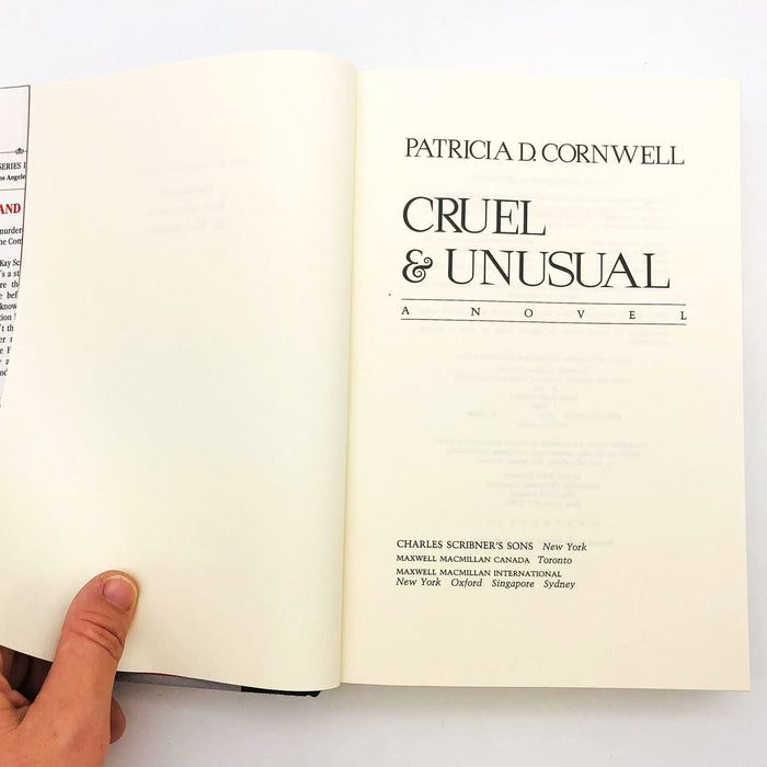 Cruel and Unusual Hardcover Patricia D. Cornwell 1993 1st Edition Coroner Death 8