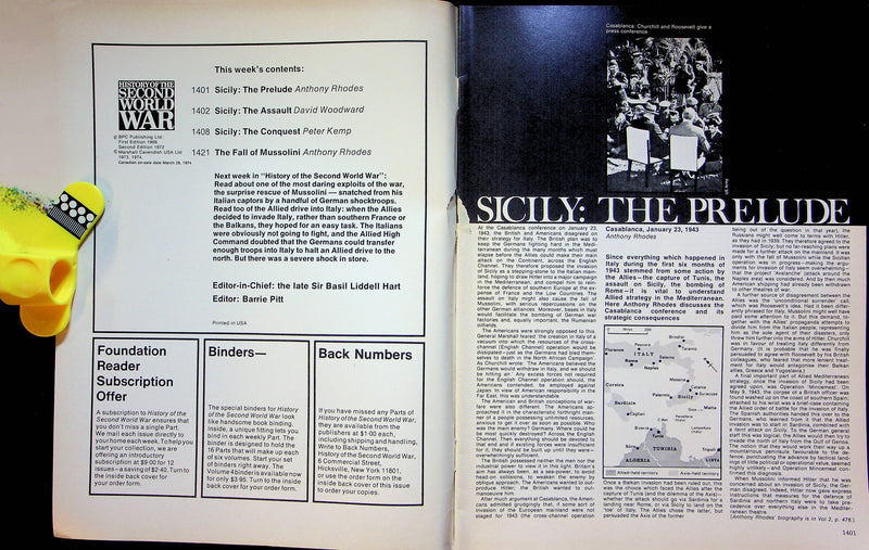 History Second World War WW2 Magazine 1974 Part 51 The Fall of Mussolini Italy 3