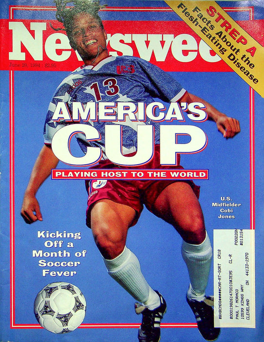 Newsweek Magazine June 20 1994 Cobi Jones US Soccer World Cup Strep A Scare