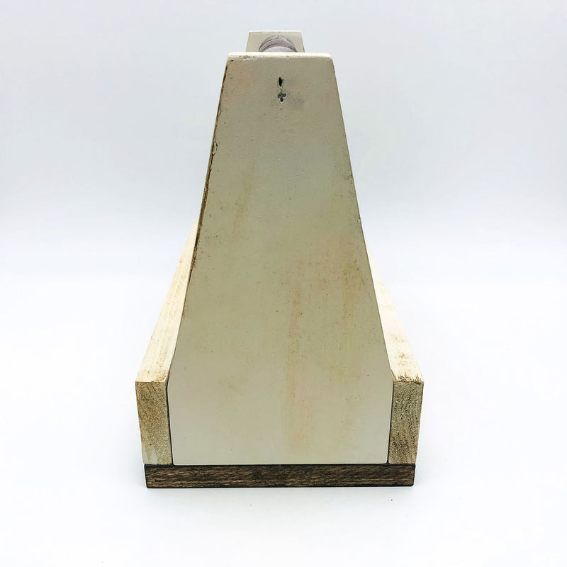 Farmhouse Tabletop Box Bin Trough Milk Crate Hand Crafted Painted Rustic Wooden Centerpiece