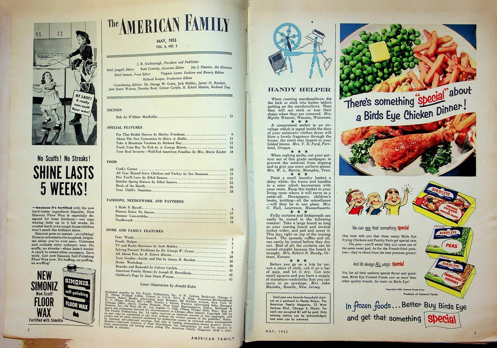 The American Family Magazine May 1953 Teach Fishing Baking Pies Blouse Fashion 4
